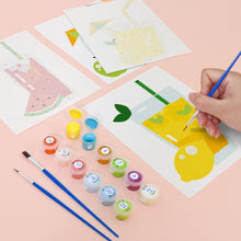 Load image into Gallery viewer, Mini Paint by numbers 15x20cm (6 pieces) - Fruity Drinks