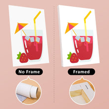 Load image into Gallery viewer, Mini Paint by numbers 15x20cm (6 pieces) - Fruity Drinks