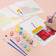Load image into Gallery viewer, Mini Paint by numbers 15x20cm (6 pieces) - Fruit Mason Jar Juices