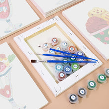 Load image into Gallery viewer, Mini Paint by numbers 15x20cm (6 pieces) - Ice Cream Sundaes