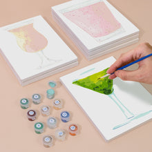 Load image into Gallery viewer, Mini Paint by numbers 15x20cm (6 pieces) - Colorful Cocktails