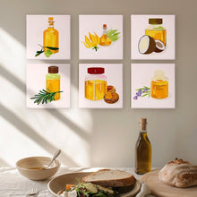 Load image into Gallery viewer, Mini Paint by numbers 15x15cm (6 pieces) - Natural Oils