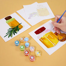 Load image into Gallery viewer, Mini Paint by numbers 15x15cm (6 pieces) - Natural Oils