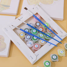 Load image into Gallery viewer, Mini Paint by numbers 15x15cm (6 pieces) - Natural Oils