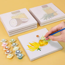 Load image into Gallery viewer, Mini Paint by numbers 15x15cm (6 pieces) - Natural Oils