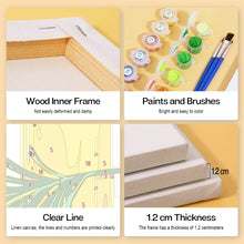 Load image into Gallery viewer, Mini Paint by numbers 15x15cm (6 pieces) - Natural Oils