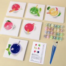 Load image into Gallery viewer, Mini Paint by numbers 15x15cm (6 pieces) - Color Pop Refreshers