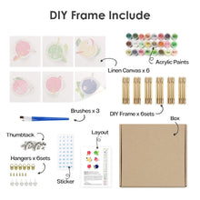 Load image into Gallery viewer, Mini Paint by numbers 15x15cm (6 pieces) - Color Pop Refreshers