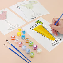 Load image into Gallery viewer, Mini Paint by numbers 15x20cm (6 pieces) - Classic Cocktails