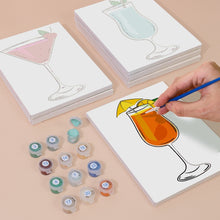 Load image into Gallery viewer, Mini Paint by numbers 15x20cm (6 pieces) - Classic Cocktails