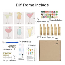 Load image into Gallery viewer, Mini Paint by numbers 15x20cm (6 pieces) - Classic Cocktails