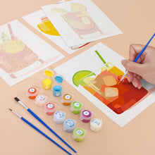 Load image into Gallery viewer, Mini Paint by numbers 15x20cm (6 pieces) - Tropical Cocktails