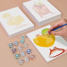 Load image into Gallery viewer, Mini Paint by numbers 15x20cm (6 pieces) - Tropical Cocktails