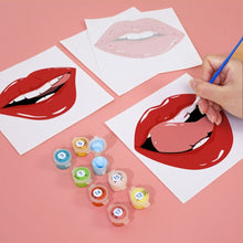 Load image into Gallery viewer, Mini Paint by numbers 15x15cm (6 pieces) - Red Lips
