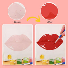 Load image into Gallery viewer, Mini Paint by numbers 15x15cm (6 pieces) - Red Lips