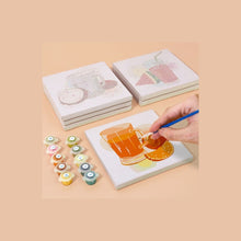 Load image into Gallery viewer, Mini Paint by numbers 15x15cm (6 pieces) - Healthy Juices