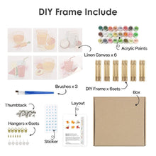 Load image into Gallery viewer, Mini Paint by numbers 15x15cm (6 pieces) - Healthy Juices