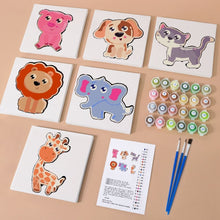 Load image into Gallery viewer, Mini Paint by numbers 15x15cm (6 pieces) - Cute Animals