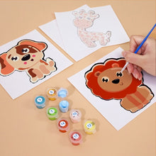 Load image into Gallery viewer, Mini Paint by numbers 15x15cm (6 pieces) - Cute Animals