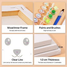 Load image into Gallery viewer, Mini Paint by numbers 15x15cm (6 pieces) - Cute Animal Faces