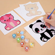 Load image into Gallery viewer, Mini Paint by numbers 15x15cm (6 pieces) - Cute Animal Characters