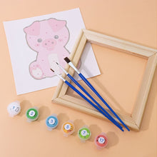 Load image into Gallery viewer, Mini Paint by numbers 15x15cm (6 pieces) - Cute Animal Characters