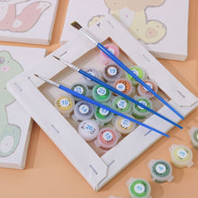 Load image into Gallery viewer, Mini Paint by numbers 15x15cm (6 pieces) - Cute Animal Characters