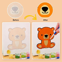 Load image into Gallery viewer, Mini Paint by numbers 15x15cm (6 pieces) - Cute Animal Characters