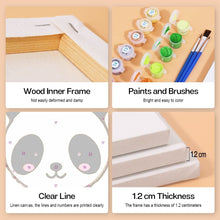 Load image into Gallery viewer, Mini Paint by numbers 15x15cm (6 pieces) - Cute Animal Characters