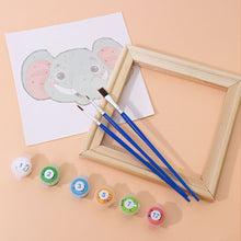 Load image into Gallery viewer, Mini Paint by numbers 15x15cm (6 pieces) - Cute Animal Faces 2