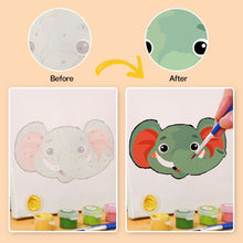 Load image into Gallery viewer, Mini Paint by numbers 15x15cm (6 pieces) - Cute Animal Faces 2