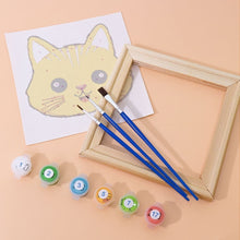 Load image into Gallery viewer, Mini Paint by numbers 15x15cm (6 pieces) - Cute Animal Faces 3
