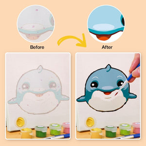 Paint by Numbers – 6 Canvas Set | Cute Animal Faces 3