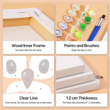 Load image into Gallery viewer, Mini Paint by numbers 15x15cm (6 pieces) - Cute Animal Faces 3