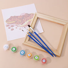 Load image into Gallery viewer, Mini Paint by numbers 15x15cm (6 pieces) - Fruits and Veggies