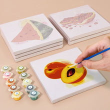 Load image into Gallery viewer, Mini Paint by numbers 15x15cm (6 pieces) - Fruits and Veggies
