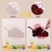 Load image into Gallery viewer, Mini Paint by numbers 15x15cm (6 pieces) - Fruits and Veggies