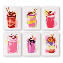 Load image into Gallery viewer, Paint by Numbers – 6 Canvas Set | Milkshakes Figured'Art
