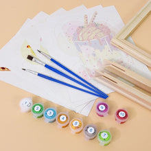 Load image into Gallery viewer, Mini Paint by numbers 15x20cm (6 pieces) - Milkshakes