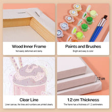 Load image into Gallery viewer, Mini Paint by numbers 15x20cm (6 pieces) - Milkshakes