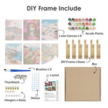 Load image into Gallery viewer, Paint by Numbers – 6 Canvas Set | Mediterranean Scenes