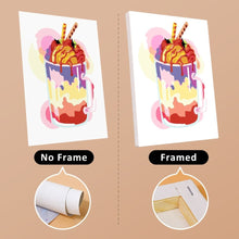 Load image into Gallery viewer, Mini Paint by numbers 15x20cm (6 pieces) - Colorful Milkshakes