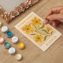 Load image into Gallery viewer, Mini Paint by number with frame - Flower market - Madrid