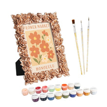 Load image into Gallery viewer, Mini Paint by number with frame - Flower market - Honolulu Figured'Art