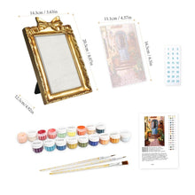 Load image into Gallery viewer, Mini Paint by number with frame - Mediterranean Courtyard