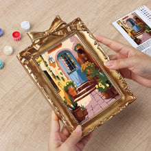 Load image into Gallery viewer, Mini Paint by number with frame - Mediterranean Courtyard