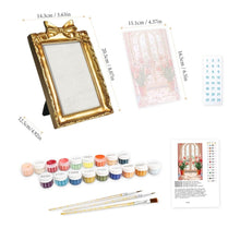Load image into Gallery viewer, Mini Paint by number with frame - Blooming Window