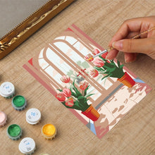 Load image into Gallery viewer, Mini Paint by number with frame - Blooming Window