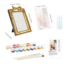 Load image into Gallery viewer, Mini Paint by number with frame - Courtyard in Bloom