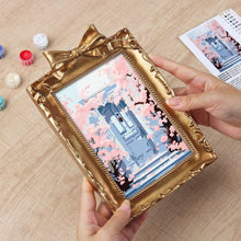Load image into Gallery viewer, Mini Paint by number with frame - Blossoms by the Blue Door
